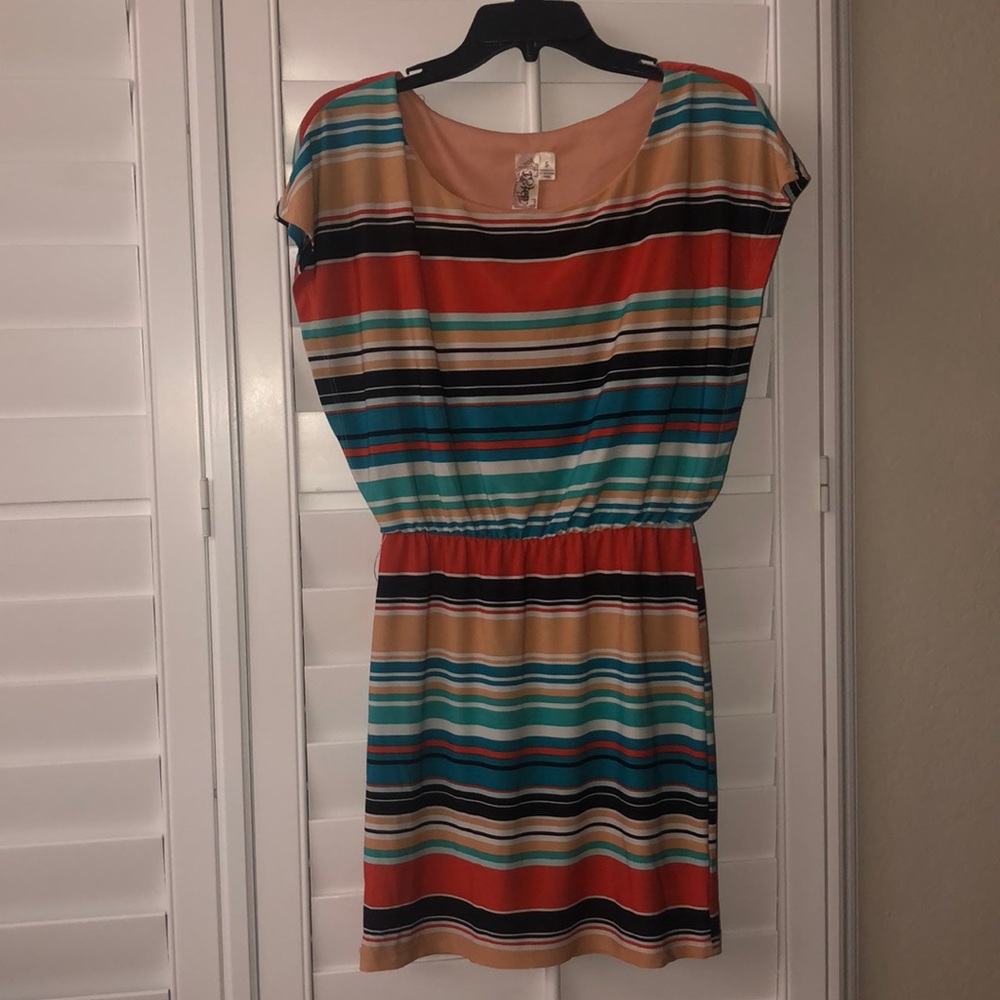 Colorful stripe dress